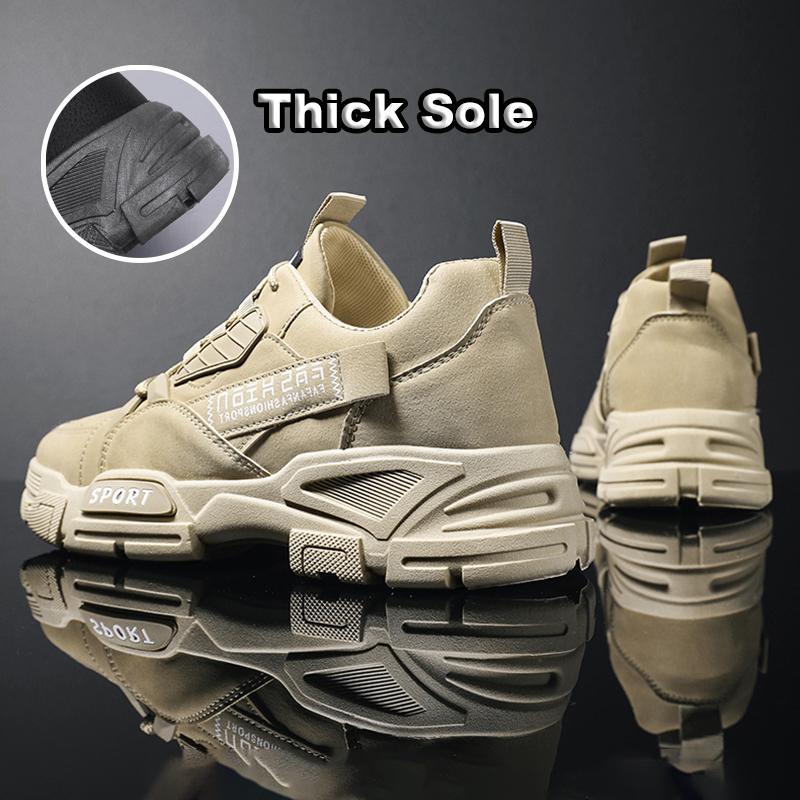 Oulylan Men Casual Breathable Sneakers Summer Lace Up Protection Boots Waterproof Labor Shoes Anti Slip Wear Resistant Footwear