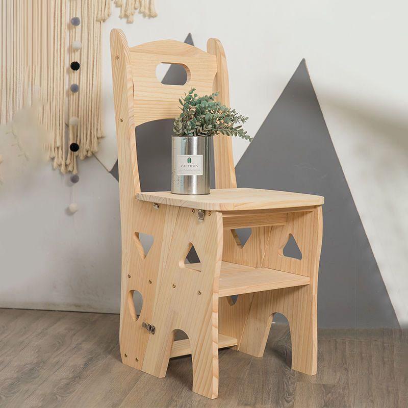 Складана драбина-стілець з масиву дерева подвійного призначення для приміщень