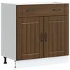 VidaXL Kitchen Cabinet Lucca Brown Oak Engineered Wood, Sink Cabinet, Kitchen Cabinet with Drawer, Cabinet of 853744