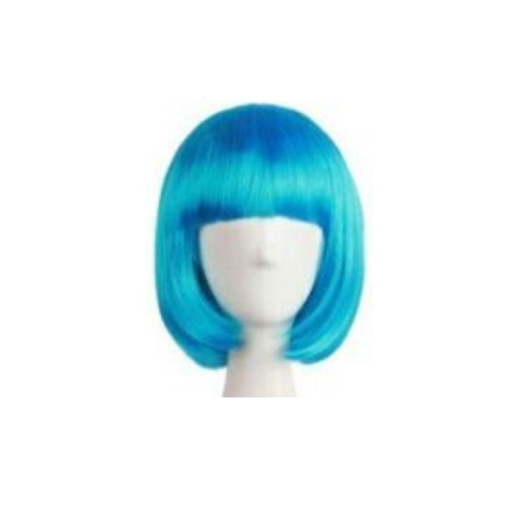 Lady Wig Women's Short Straight Bangs Full Hair Wigs Cosplay Party Hair Bob Wig Multiple Color Synthetic Hair