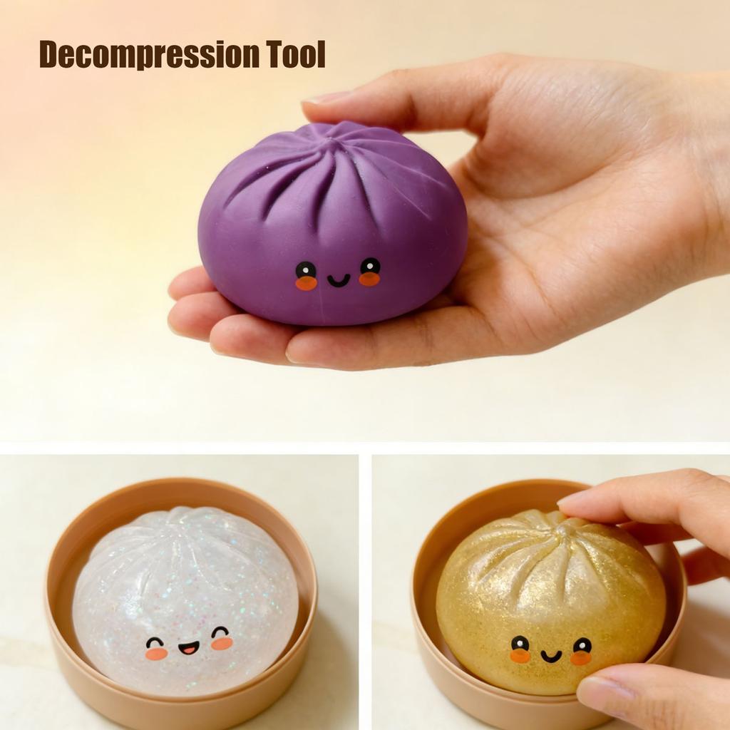 Simulation Flash Dumpling Druckball Langsame Rückfederung Weiches Kneten Dekompression Büro Heimdekor Kinder Erwachsene Geburtstagsgeschenke