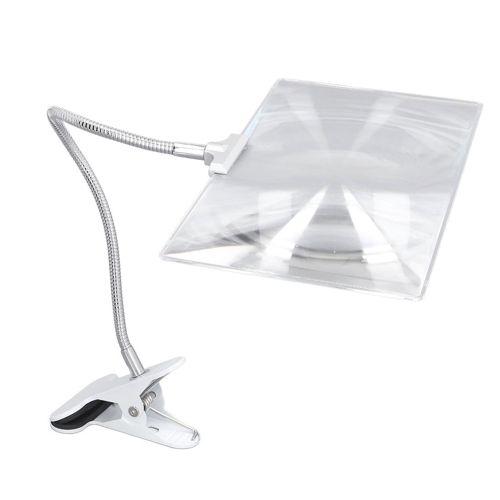 4X Große Seitenlupe Ganzseitiger Betrachtungsbereich Lupe mit flexiblem Schwanenhals für Senioren zum Lesen