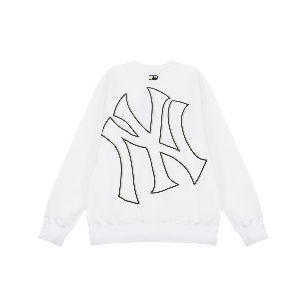 MLB New York Yankees Crew Neck Letter Long Sleeve Sweatshirt Unisex Sweatshirt Off-White 3AMTB0421-50WHS