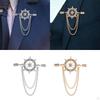 Tassel Chain Brooch ,Jewelry Accessories Hanging Alloy Badge Decor Rudder for Men