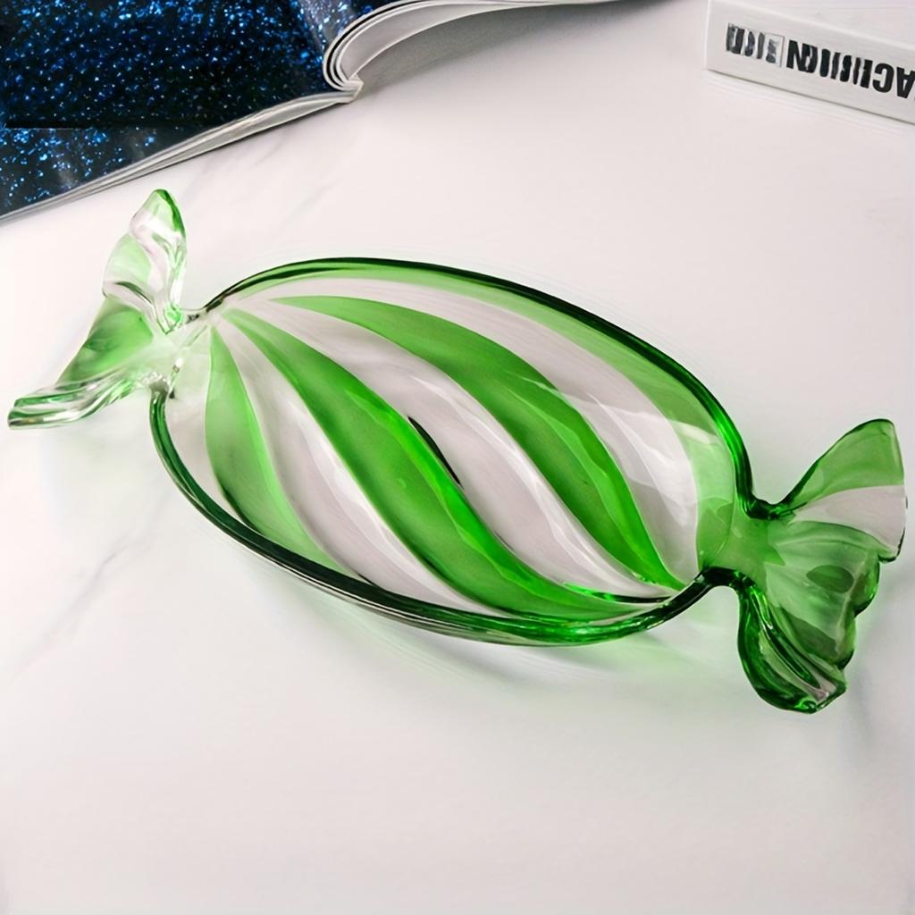 Elegant Crystal Glass Fruit Bowl Set Creative Home Living Room Snack and Candy Dish,Transparent Glass Serving Platter for Fruits,Nuts,Durable Material