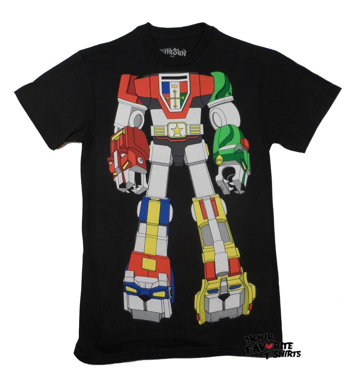 Voltron Insert Head Giant Robot Adult T-shirt S