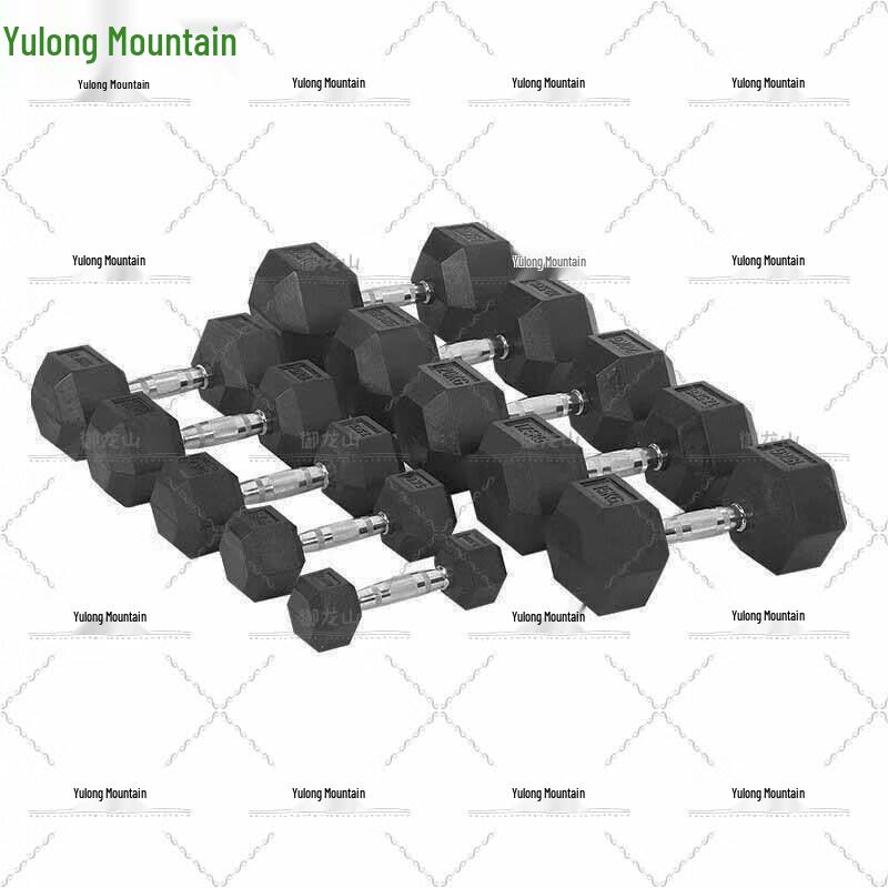 Yulongshan Rubber-Coated Hex Dumbbell Set