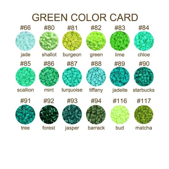 Green color 5mm 1000PCS Pixel Art YantJouet Hama Beads for Kids Iron Fuse Beads diy Puzzles Gift Children Toy