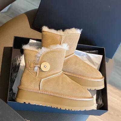 Fur Integrated Snow Boots Women's 2025 New Winter Velvet Thickened Leather Lightweight Non-slip Warm Thick-soled Cotton Shoes