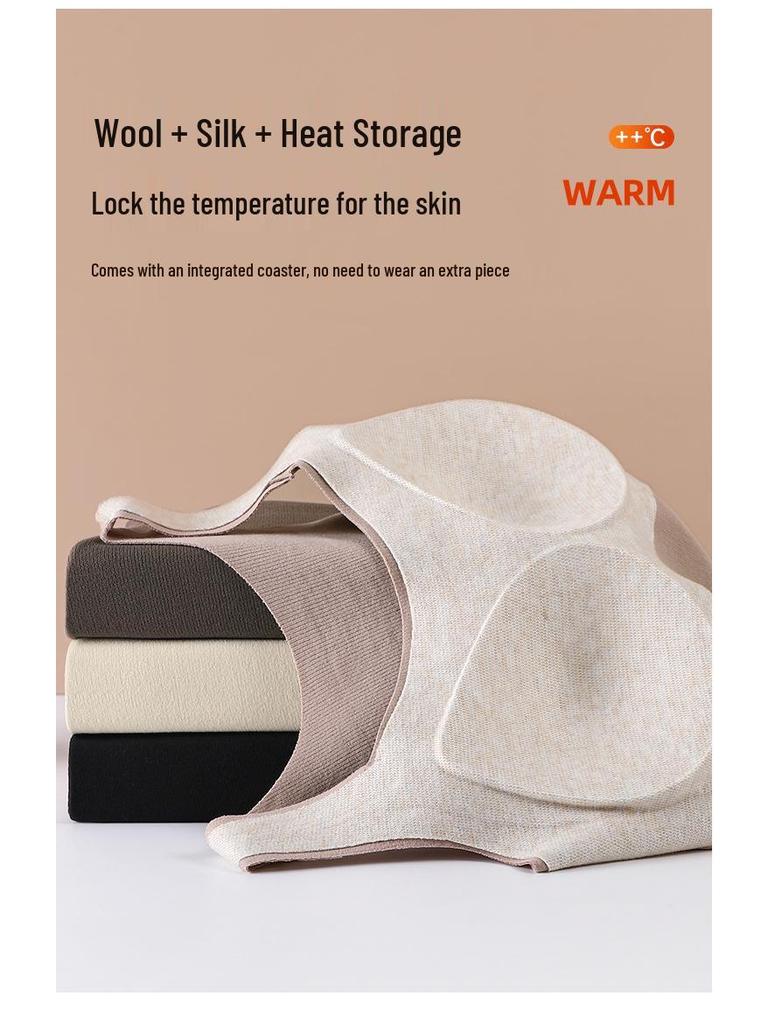 Damen Antistatische Lange Warme Weste: Eingebaute BH-Polster, Acryl, Weiche einteilige Innen- und Oberbekleidung für Herbst/Winter