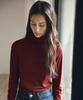 Banwonateullie A3558 Finesse Turtleneck T-Shirt_Wine