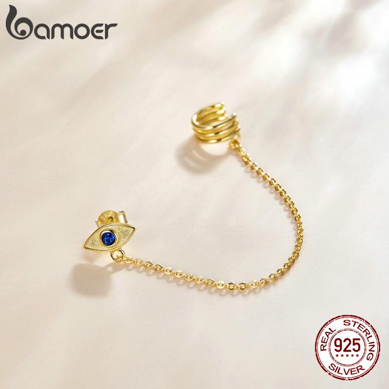 

BAMOER, 1 шт., гипоаллергенный зажим для ушей из стерлингового серебра 925 пробы, для женщин серебряный