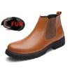 Spring/ Winter Elegant Chelsea Boots Leather Men Couple Shoes Size 35 47 Slip-on Dress Formal Boots Model Fashion Zapatos Hombre
