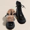 Women's Boots New Black Brown Fur Ankle Boots for Women Autumn Winter Padded Cotton Shoes Warm Thick Bottom Snow Short Botines