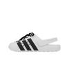 adidas Adilette Clog 2.0 White Black Laces Unisex Sneakers Cloud-White Core-Black Gold-Metallic JR4027