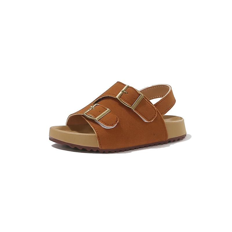 Children s Sandals Girl New Simple Solid Color Boys Casual Sandals for Summer Open-toe Breathable Kids Beach Sandals 24