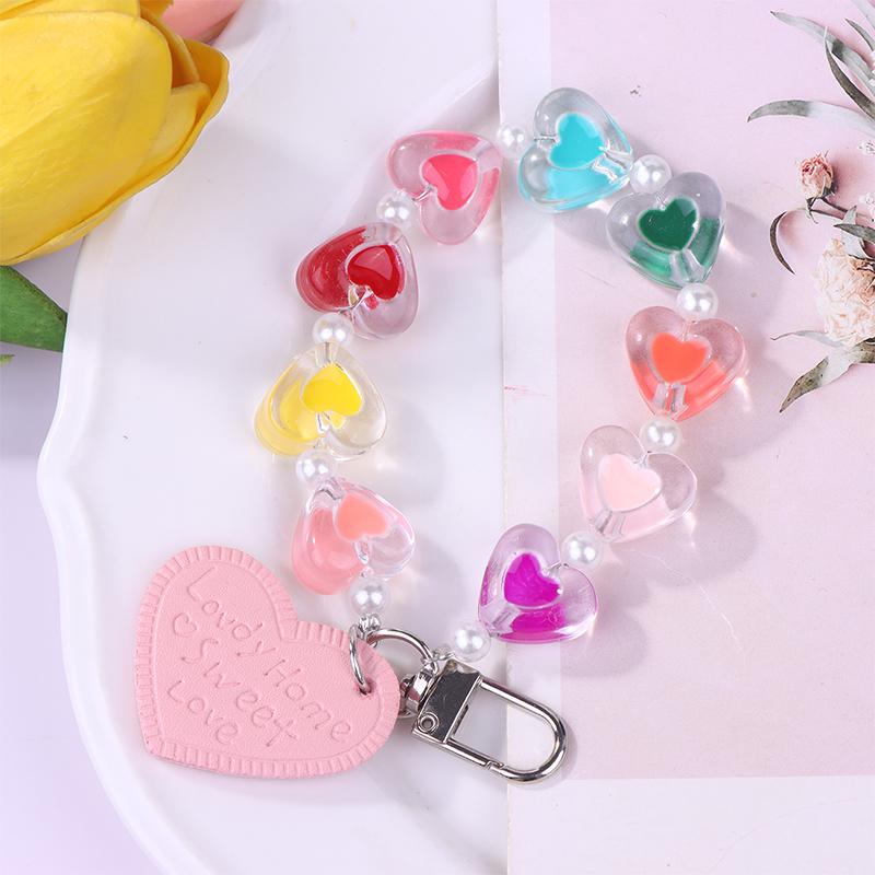 Smycz do telefonu komórkowego, krótka opaska na nadgarstek, kokarda, ręcznie robiona bransoletka z koralików, zawieszka, antyzagubiona, szeroka opaska na nadgarstek