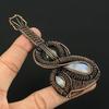 Rainbow Moonstone Pendant Gemstone Jewelry, 999 Copper Wire Wrapped Pendant, Handmade Beautiful Jewelry Pendant