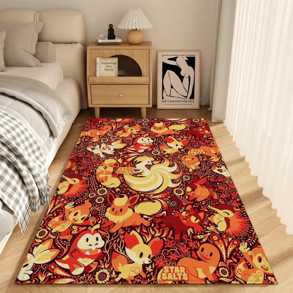 Fashion Entrance Mat Living Room Rugs Decoration P-Pokemon Bedrooom Carpet for Kitchen Super Absorbent Bathroom Rug Balcony Door
