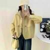 Knitted hooded jacket, winter new fashion versatile loose and thin top women