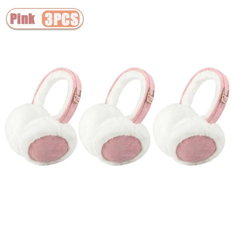 1-3PCS Women’s Winter Ear Warmers Plush Foldable Earmuffs Cozy Soft Ear Cover for Cold Weather Outdoor and Casual Wear