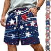 Men's Independence Day Printed Casual Drawstring Waist Shorts