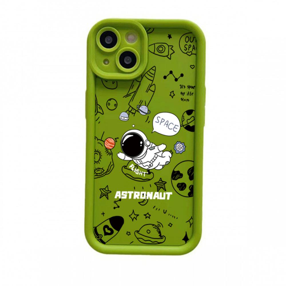 ins Internet celebrity same astronaut mobile phone case Apple 15Pro couple 14 silicone soft case iPhone17 anti-drop