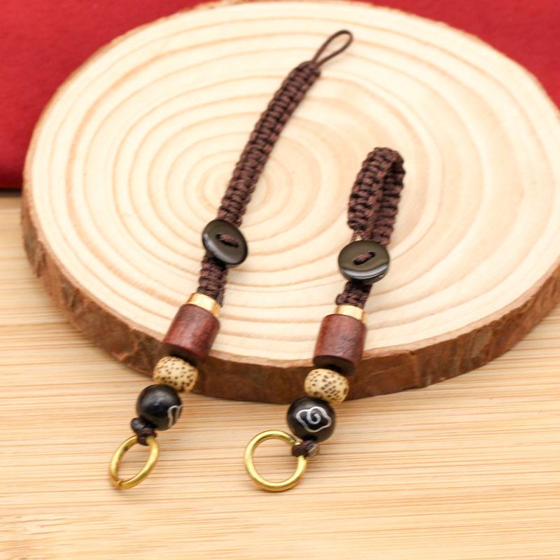 Nøkkelanheng i kinesisk stil, snor, flettet tau, nøkkelring, gjør-det-selv xiangyun-tau, nøkkelring, sandeltretau, anheng