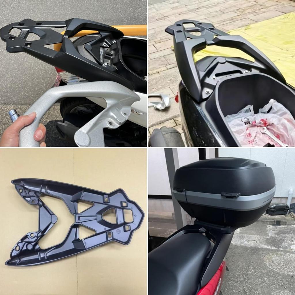 Alloy Motorcycle Rear Cargo Bracket for Yamaha NMAX NMAX and 155 Aluminum Alloy Large Lightweight Easy and Touring Compatible Rack/Shelf 155, 125,