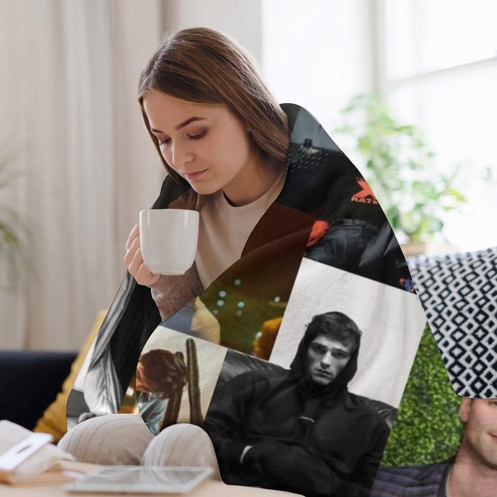 Jacob Elordi pic collage Throw Blanket Quilt Furry Luxury St Luxury Designer Blankets
