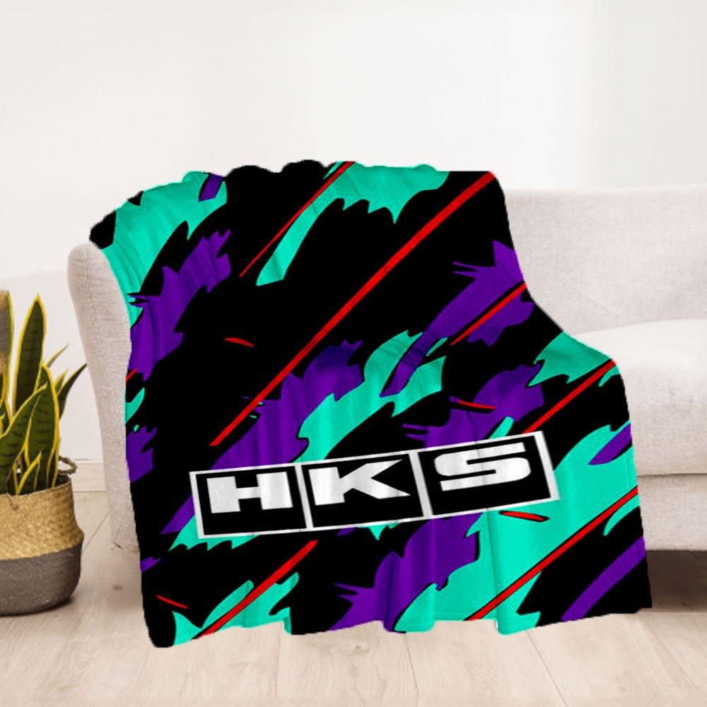 HKS Performance Parts - Enhance Your Ride!Blanket Flannel Throw Blanket for Sofa, Bed, Travel, Camping, Office, Couch, Chair, And Bed Gift f