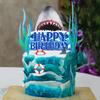 18pcs Shark Cake Topper for Attack Sea Creatures Decor Shark Figurines Decorations Ocean Theme Cupcake for Birthday Shower Party
