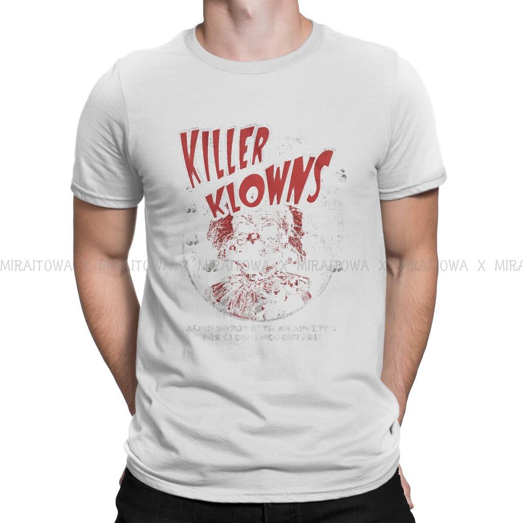 Alien Bozos  TShirt For Men Killer Klowns from Outer Space horror Film Clothing Fashion T Shirt Soft Printed Creative Gift