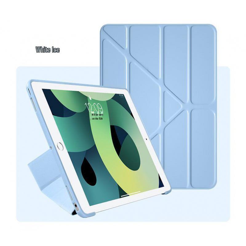 Silicone Full Coverage Foldable Soft Shell Case for iPad 9.7, 10, 10.2, Air 4 10.9, and Pro 11