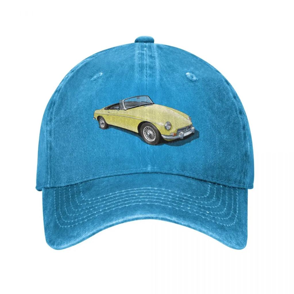 MGB Roadster In Pale Primrose Baseball Cap Thermal Visor Hat Beach Birthday Hip Hop Unisex Golf Wear Womens