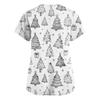 Damenmode V-Ausschnitt Kurzarm Overalls mit Taschen Print Tops Kleidung