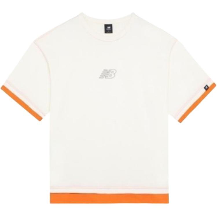 New Balance Sport Classic T-Shirt Asia Sizing White Orange Men s AMT22363-IV XL