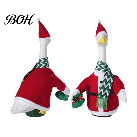 Saisonale Veranda-Gans Kleidung 1 Set Weihnachtskostüm, Festliches Kleid mit Hut, Winter-Dekorationszubehör Herbst-Feiertagskostüm für 23-Zoll-Statue, Garten