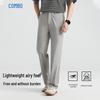 Kangbo Men's Tencel-Linen Blend Straight Casual Pants