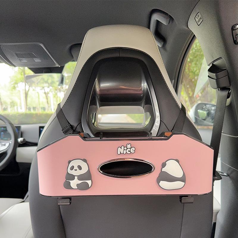 Aufbewahrungsbox für die Rücksitzlehne mit Taschentuchhalter & Getränkehalter - Multifunktionaler Organizer