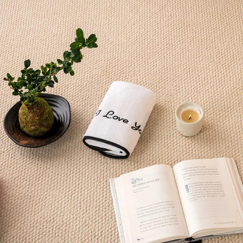 

New Mother s Day Gift I Love you Coral Fleece 35x75cm Towel 70x140cm Bath Towel Set 1pcs
