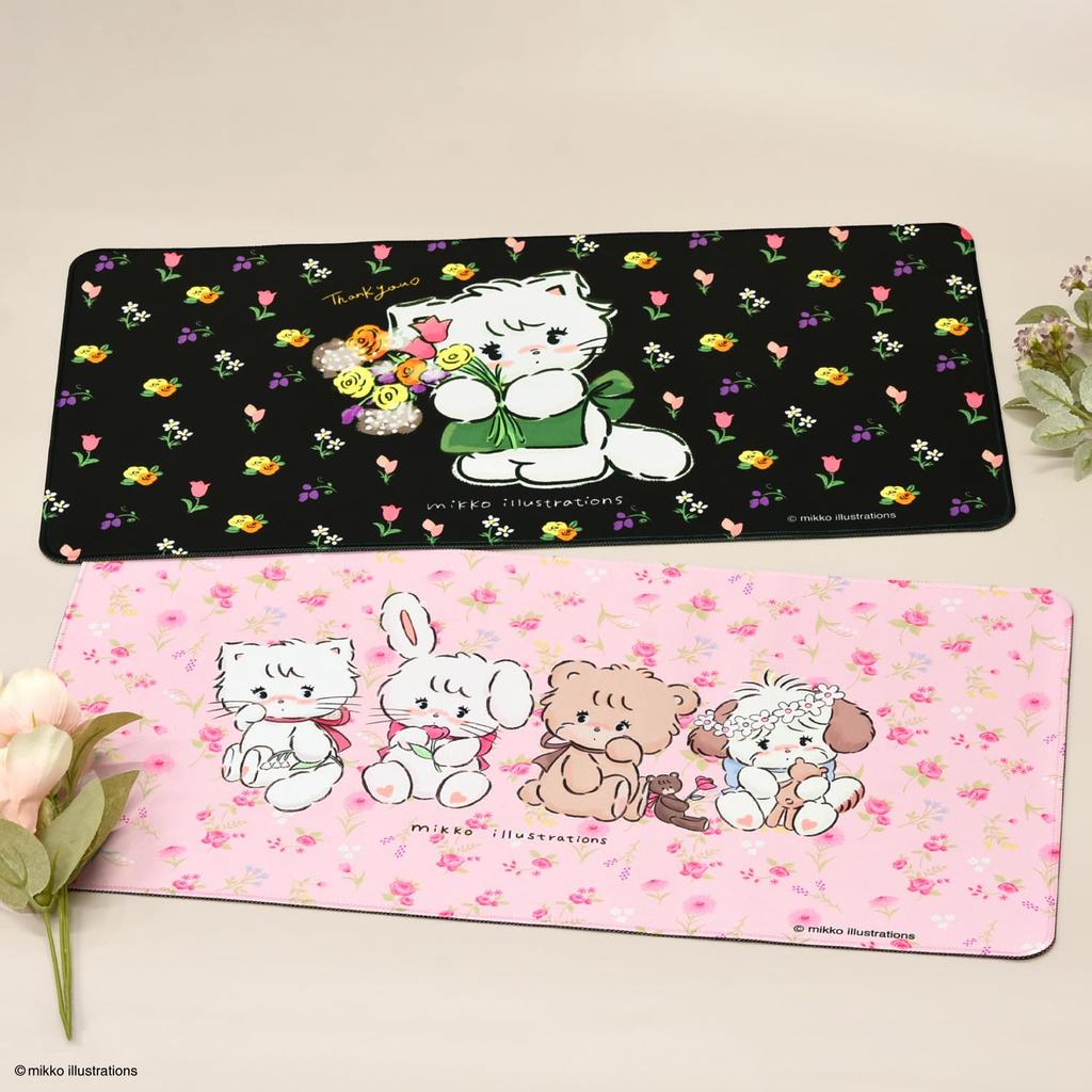 Gourmandise mikko illustrations Desk Mat Pink NMD-11PK
