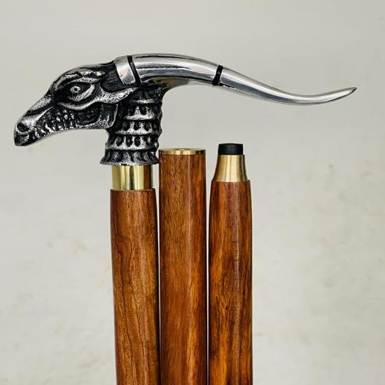 

Трость с головой дракона, ручной работы, из твердой древесины, в викторианском стиле, подарок для него, для нее, для отца, для матери, для бабушки, для дедушки