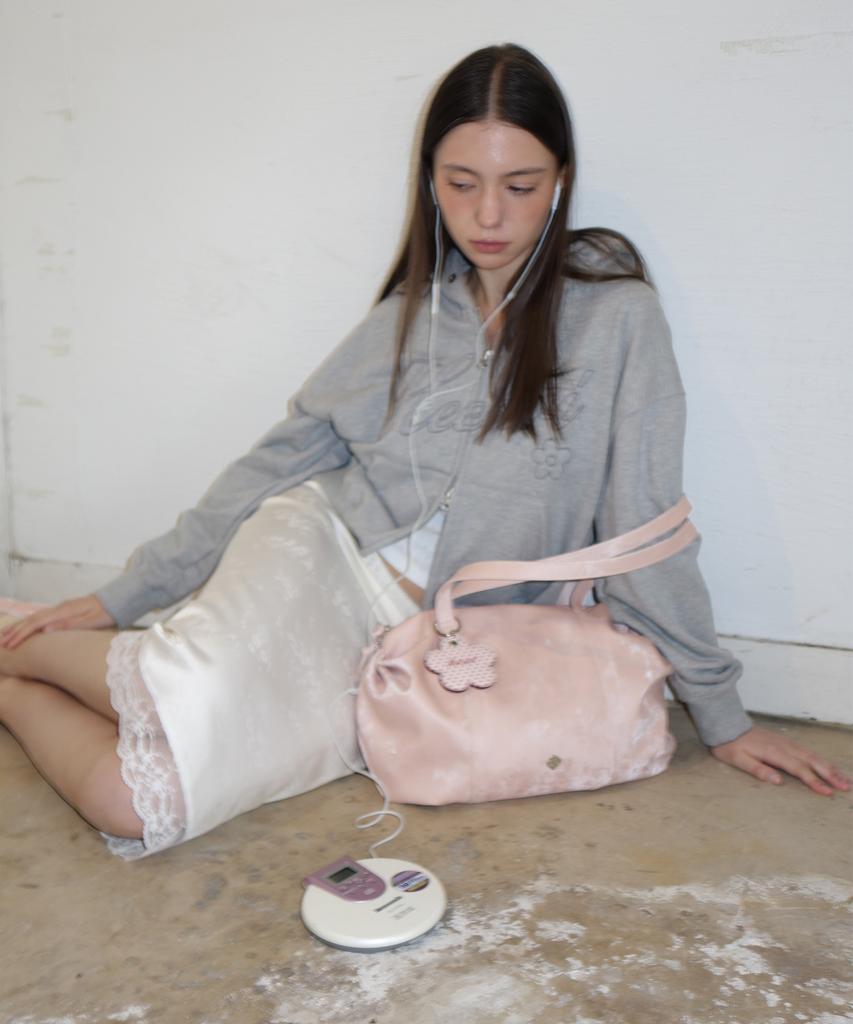 Heeari Aurora Shirred Duffle Bag_Glossy Pink