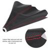 Black Racing Shift Knob Shifter Boot Cover Gear Suede Red Stitch MT/AT For Honda