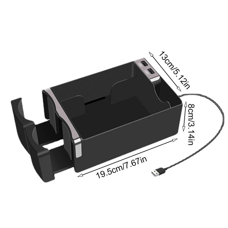 Car Armrest Storage Box Car Console Side Organizer Easy To Clean And Install In-car Storage Accessories For Storing