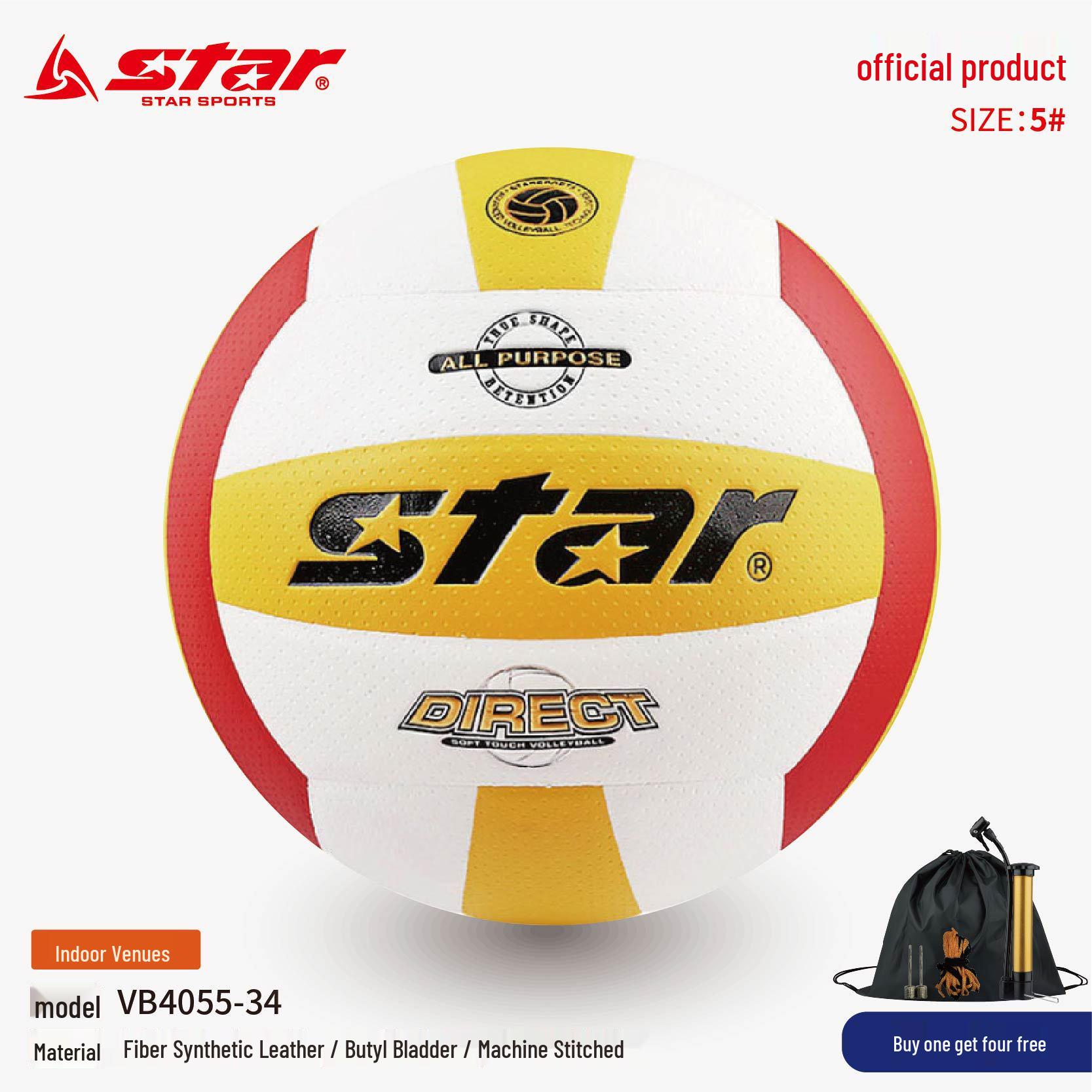STAR Setta VB4055 Volleyball, Size 5, Middle School Exam & Training Ball, General Competition & Hard Volleyball.