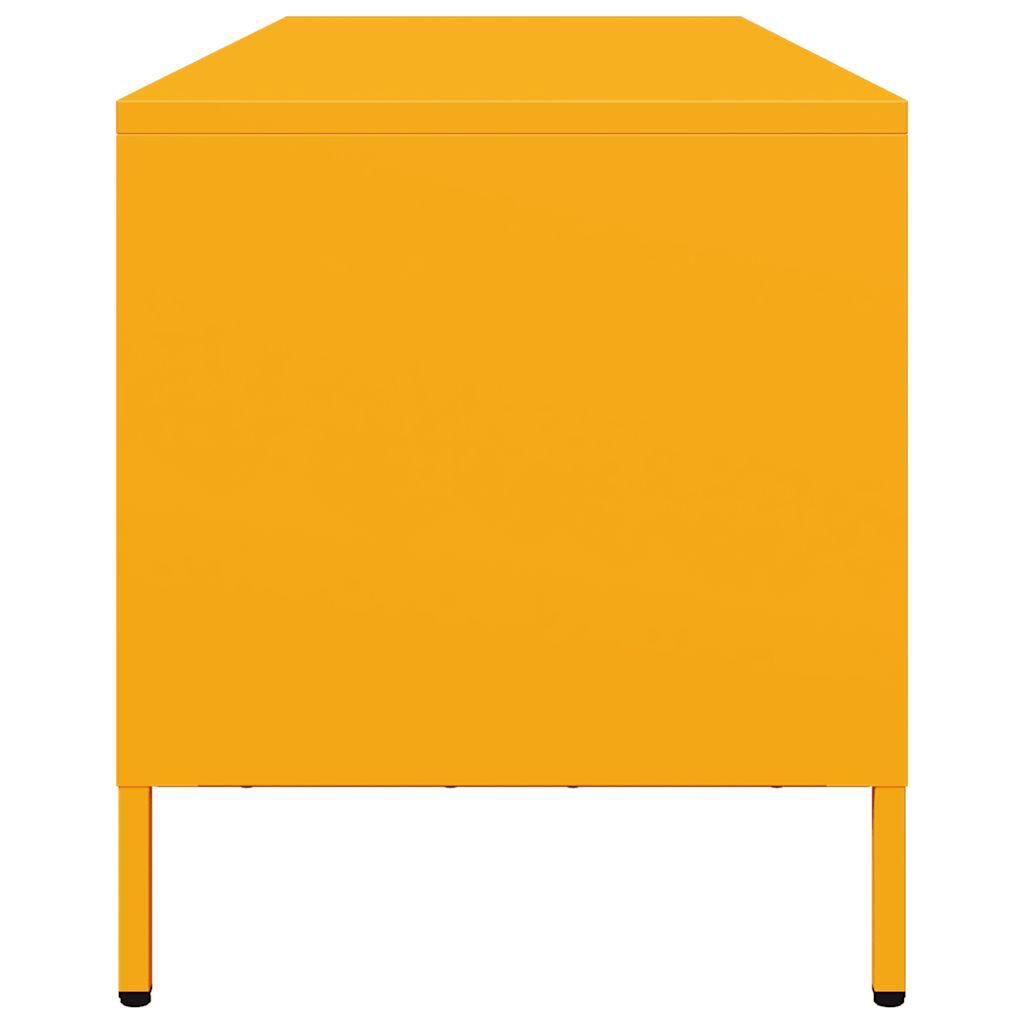 Vidaxl Szafka Rtv, Żółta, 135X39X43,5 Cm, Stal Walcowana Na Zimno