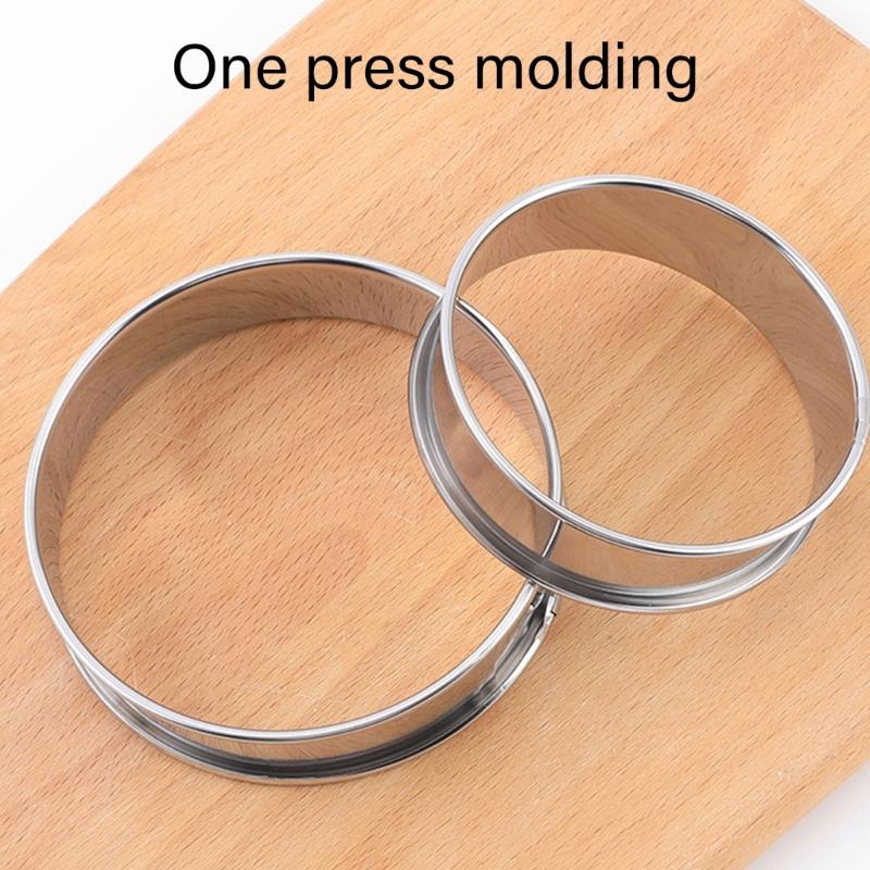 Home Baking Muffins and Tarts Rings Practical Stainless Steel Nonstick Baking Rings for Muffins Crumpet and Tarts