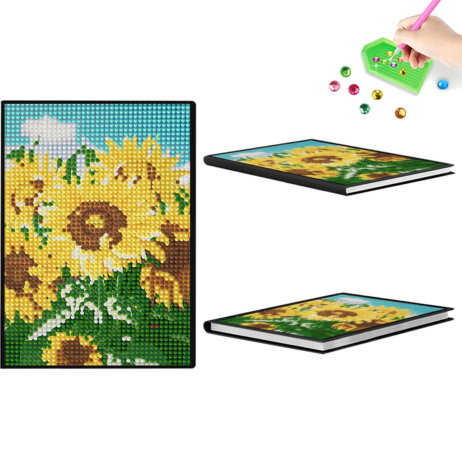 

5D DIY Алмазная Живопись Дневник Книга Односторонняя Выкладка Набор Блокнот для Алмазной Живописи для Взрослых Начинающих Праздничный Подарок на День Рождения